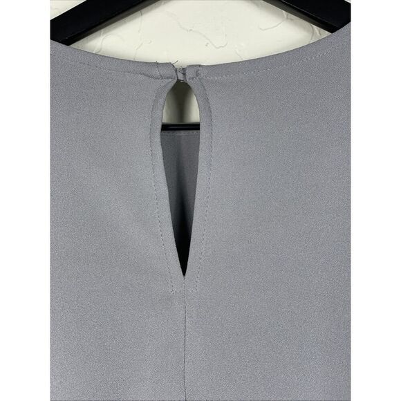 Halogen Women's Gray Long Bell Sleeves Bow Size Medium - Picture 3 of 7